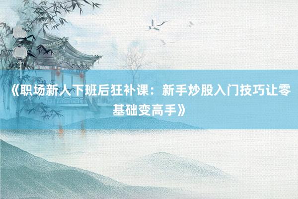 《职场新人下班后狂补课：新手炒股入门技巧让零基础变高手》