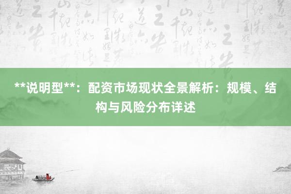 **说明型**：配资市场现状全景解析：规模、结构与风险分布详述